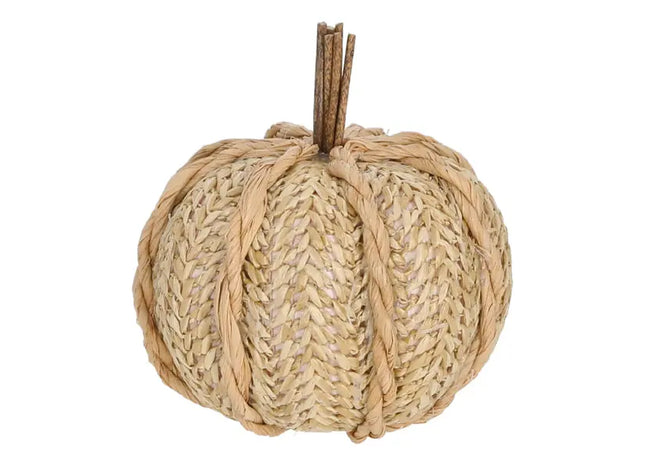 Rattan-Deko-Kürbis, 9 cm Durchmesser – Herbstliches Zierstück fürs Heim TK Gruppe® Grosshandel 