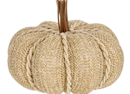 Rattan-Kürbis, 14 cm Durchmesser – Charmantes Herbstdekor für Zuhause TK Gruppe® Grosshandel 