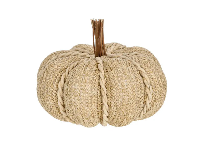 Rattan-Kürbis, 14 cm Durchmesser – Charmantes Herbstdekor für Zuhause TK Gruppe® Grosshandel 