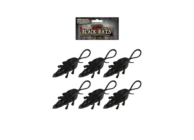 Ratten 8cm, realistische Halloween-Dekoration TK Gruppe® Grosshandel 