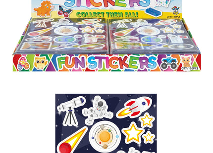 Raum-Themen Aufkleber-Set, 12 Stück, 10 x 11,5 cm – Bunte Aufkleber für Kinder & Scrapbooking TK Gruppe® Grosshandel 