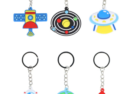 Raum-Themen Figuren, 5 cm, Set mit 6 verschiedenen Motiven - Spielzeug & Sammlerstücke TK Gruppe® Grosshandel 