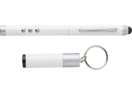 Raya Metall Präsentations-Set in Weiß - Elegantes Vortragszubehör TK Gruppe® Grosshandel 