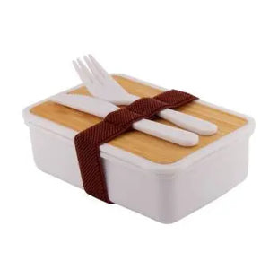 Rebento Lunchbox in Weiß & Natur – Schlicht, Elegant & Umweltfreundlich TK Gruppe® Grosshandel 