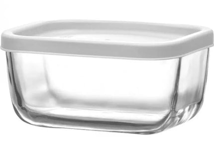Rechteckiger Glasbehälter mit Deckel 405ml, Maße 12.5x9x6cm - Transparent & Praktisch TK Gruppe® Grosshandel 