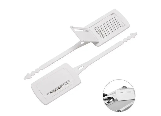 Rechteckiger Kofferanhänger in Weiß – Praktisches Reiseaccessoire zur Gepäckidentifikation TK Gruppe® Grosshandel 