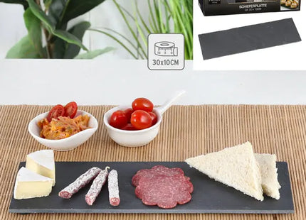 Rechteckiges Schiefer Servierbrett, ca. 30x10 cm – Modernes Tischzubehör TK Gruppe® Grosshandel 