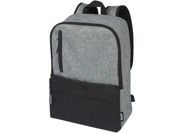 Reclaim 15'' GRS Recycelter Laptop-Rucksack 14L, Schwarz-Heather Grau TK Gruppe® Grosshandel 