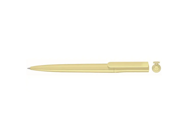 Recycled PET Pen Switch Drehkugelschreiber - Beige - Umweltfreundlicher Stift TK Gruppe® Grosshandel 
