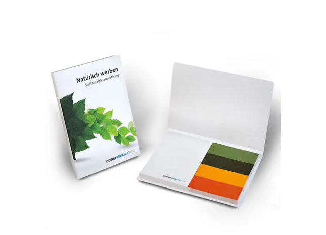 Recycling Haftnotiz-Set 01 mit personalisierbaren Papiermarkern TK Gruppe® Grosshandel 