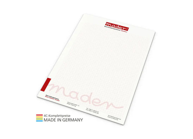 Recycling Schreibblock A4, 4C-Druck, ohne Abheftlochung – Umweltfreundlich TK Gruppe® Grosshandel 