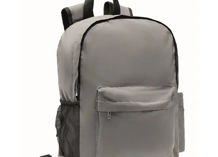 Reflektierender Rucksack 190T BRIGHT BACKPACK - mattsilber - sicher und stilvoll für Alltag und Freizeit TK Gruppe® Grosshandel 