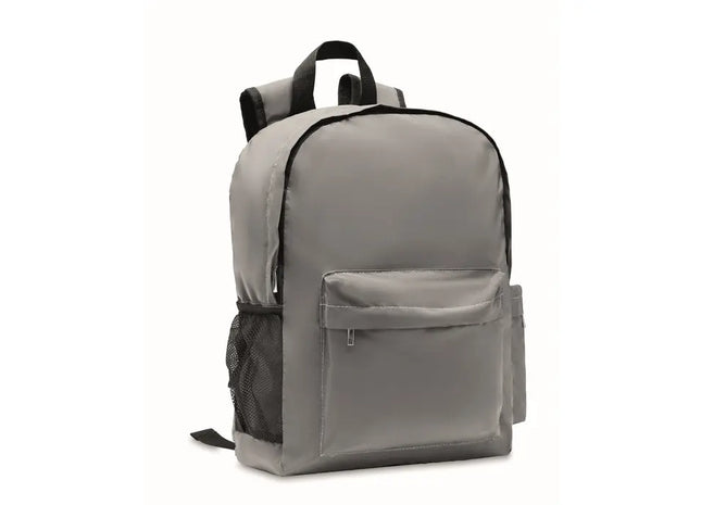 Reflektierender Rucksack 190T BRIGHT BACKPACK - mattsilber - sicher und stilvoll für Alltag und Freizeit TK Gruppe® Grosshandel 