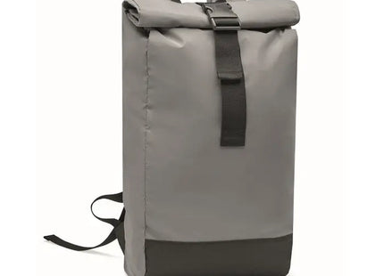 Reflektierender Rucksack BRIGHT ROLLPACK - mattsilber - sicherer und stylischer Begleiter für Alltag und Freizeit TK Gruppe® Grosshandel 