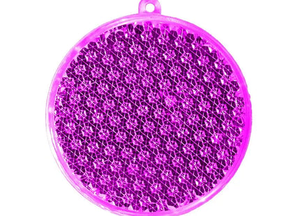 Reflektor Rund Transparent-Pink - Sichtbarkeitssteigerndes Sicherheitszubehör TK Gruppe® Grosshandel 