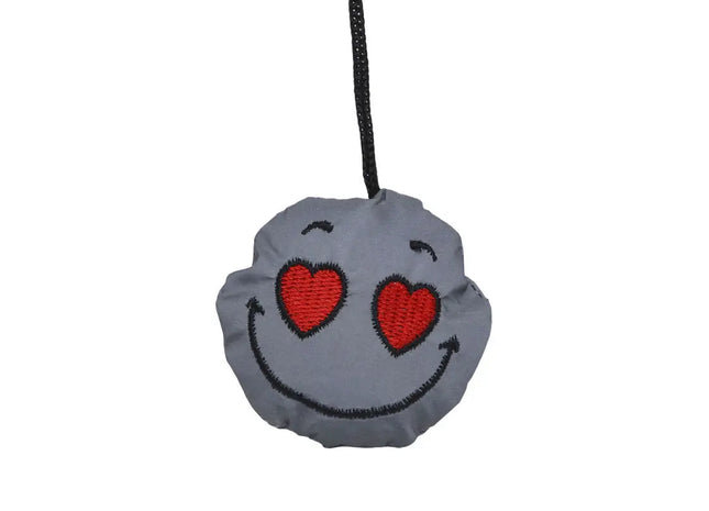 ReflexMonsta Gesicht Verliebt Silber - Romantischer Sicherheitsreflektor TK Gruppe® Grosshandel 