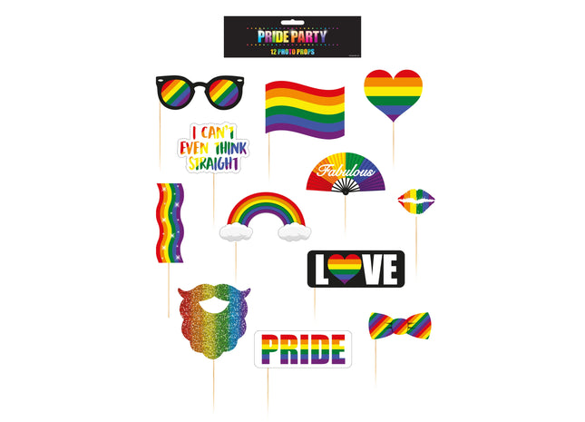 Regenbogen-Pride-Flaggen, verschiedene Designs mit Stock, LGBTQ+ Parade-Zubehör TK Gruppe® Grosshandel 