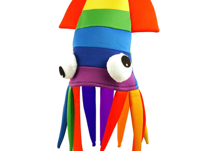 Regenbogen Tintenfisch Hut Für Erwachsene - Buntes Meerestier Kostümzubehör TK Gruppe® Grosshandel 