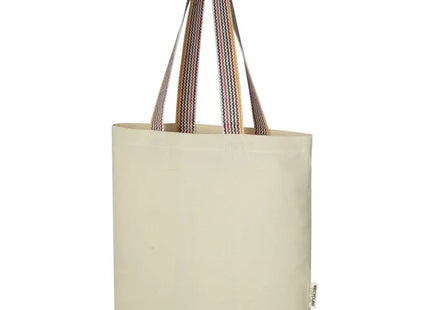 Regenbogen recycelte Tragetasche - Naturfarbenes 5L-Design aus nachhaltigen Materialien TK Gruppe® Grosshandel 