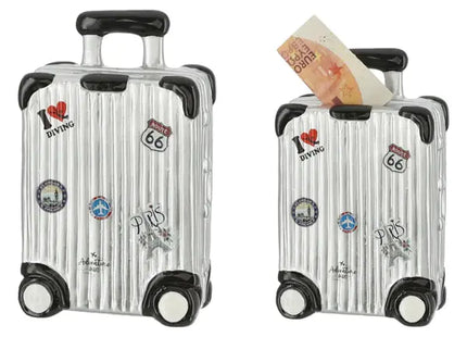 Reisekoffer-Spardose, ca. 10x16 cm – Ideal für Weltenbummler TK Gruppe® Grosshandel 