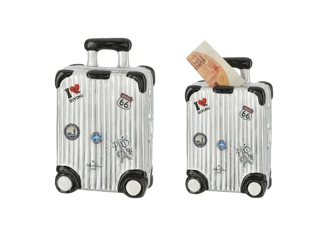 Reisekoffer-Spardose, ca. 10x16 cm – Ideal für Weltenbummler TK Gruppe® Grosshandel 