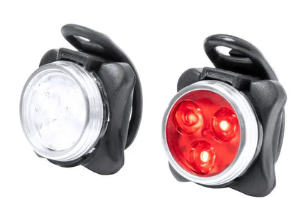 Remko Fahrradbeleuchtungsset - schwarz LED Vorder- und Rücklicht für maximale Sicherheit TK Gruppe® Grosshandel 