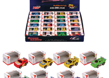Rennauto-Set, Rückzug, 6 cm, 8 verschiedene Farben TK Gruppe® Grosshandel 