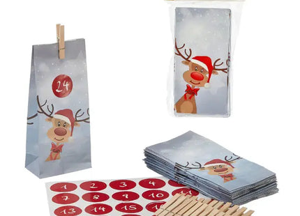 Rentier Ole Adventskalender Bastelset, 72-teilig TK Gruppe® Grosshandel 