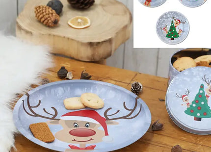 Rentier Ole Gebäckteller, 26 cm Durchmesser, 3er Set – Festliches Geschirr TK Gruppe® Grosshandel 