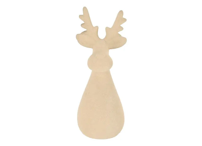 Rentier, Elfenbein, ca. 20cmH - Elegante Creme Rentier Skulptur für die Dekoration TK Gruppe® Grosshandel 