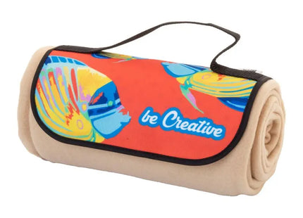 Reporta Personalisierte RPET Polar-Kuscheldecke – Naturfarben TK Gruppe® Grosshandel 