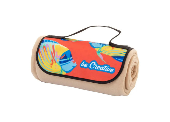 Reporta Personalisierte RPET Polar-Kuscheldecke – Naturfarben TK Gruppe® Grosshandel 