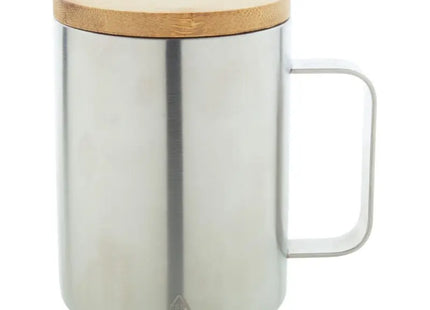 Resboo 350 ml Thermobecher in Silber – Stilvoller Wärmebewahrer für Unterwegs TK Gruppe® Grosshandel 