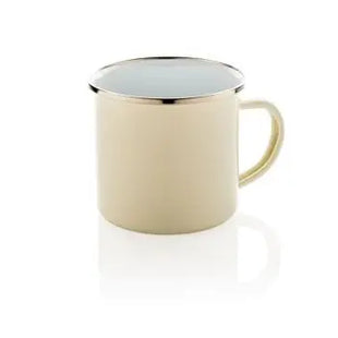 Retro 300ml Vintage Emaille Becher - weiß Robuste Tasse für Camping, Outdoor & Zuhause TK Gruppe® Grosshandel 