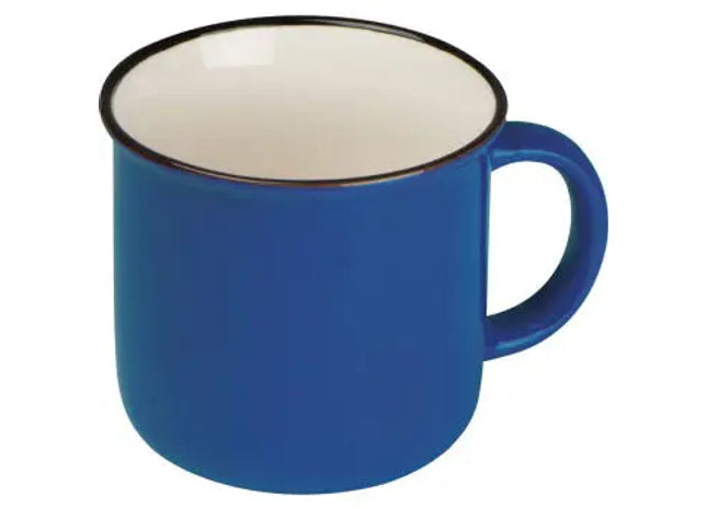 Retro 350ml Nostalgietasse aus Keramik - blau Vintage Tasse für Kaffee, Tee & mehr TK Gruppe® Grosshandel 