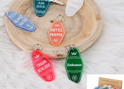 Retro-Schlüsselanhänger im 6er-Set - Vintage-Schlüsselringe als nostalgisches Accessoire TK Gruppe® Grosshandel 