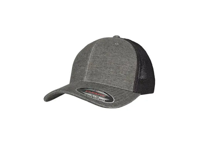 Retro-Trucker-Melange-Kappe - Vintage-inspirierte Kopfbedeckung mit meliertem Design TK Gruppe® Grosshandel 