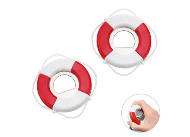 Rettungsring Flaschenöffner in Weiß-Rot – Originell und Nützlich TK Gruppe® Grosshandel 