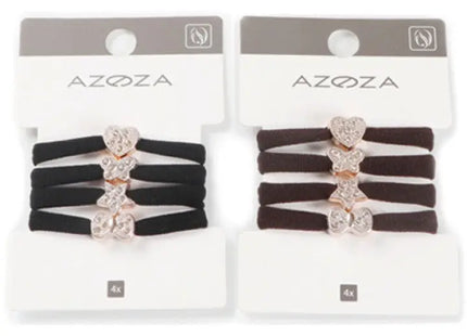 Rhinestone Embellished Hair Bands, 4-Pack, Assorted Twice, 4cm TK Gruppe® Grosshandel 