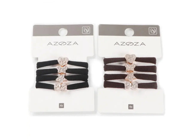 Rhinestone Embellished Hair Bands, 4-Pack, Assorted Twice, 4cm TK Gruppe® Grosshandel 