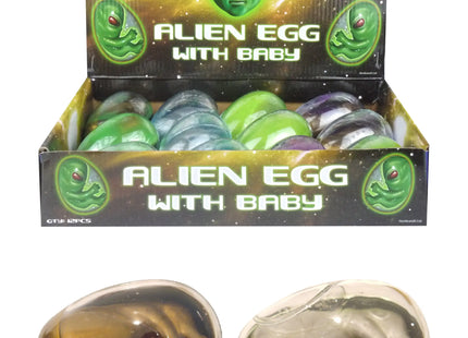 Riesiges Alien-Ei mit Baby, 58 g, 8,5 cm x 5,5 cm – Sammlerspielzeug mit Weltraum-Thema TK Gruppe® Grosshandel 