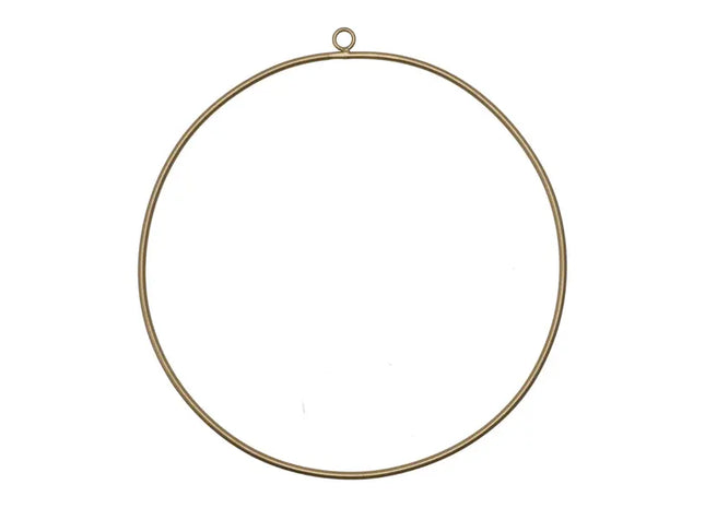 Ring zum Hängen DIY, gold, 25 cm Durchmesser – Moderner Kranzrahmen, vielseitig TK Gruppe® Grosshandel 