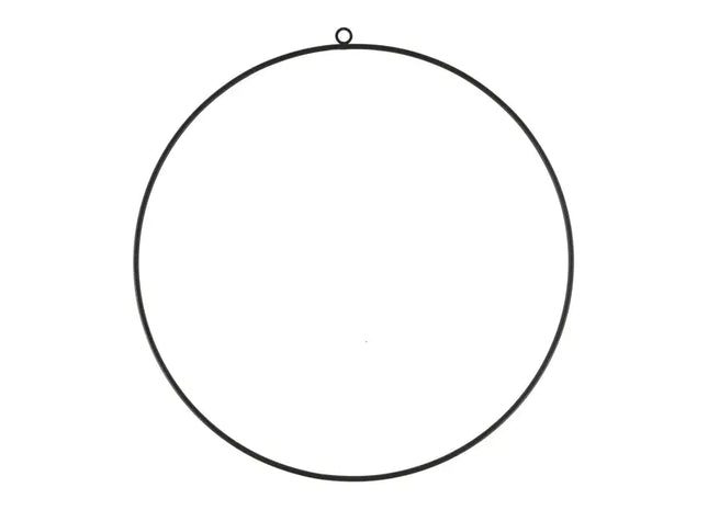 Ring zum Hängen DIY, schwarz, 35 cm Durchmesser – Vielseitiger Kranzrahmen, modern TK Gruppe® Grosshandel 