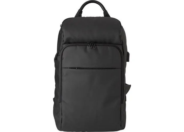Rishi Schwarzer Rucksack aus robustem Kunststoff – Modern & Langlebig TK Gruppe® Grosshandel 