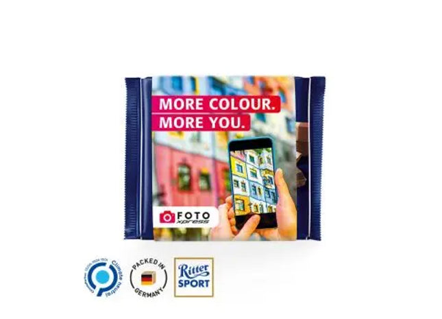 Ritter SPORT 100g Schokolade mit umweltfreundlicher Papierbanderole TK Gruppe® Grosshandel 