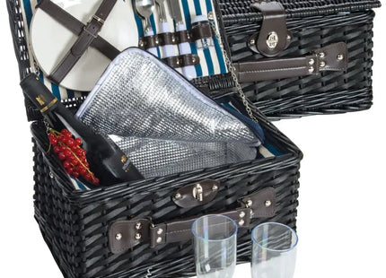 Riva del Garda Schwarzer Picknick-Kühlkorb - Elegant & Isoliert TK Gruppe® Grosshandel 