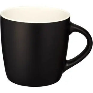 Riviera 340 ml Keramikbecher - Schwarz-Weiß, Hochwertige Tasse, Spülmaschinenfest, Stilvoll & Robust TK Gruppe® Grosshandel 