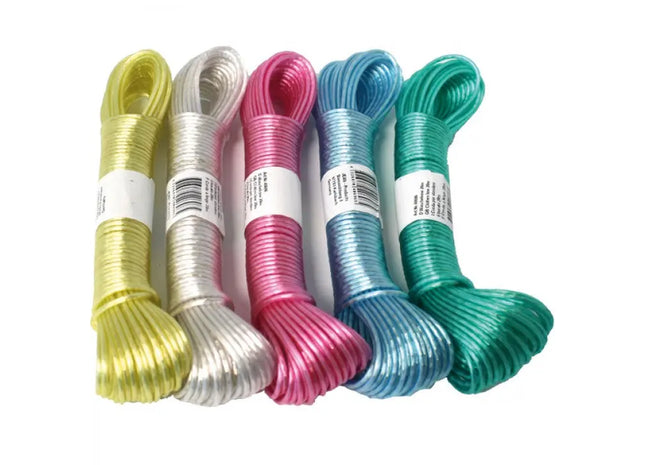 Robuste 20m Wäscheleine mit Stahlkern, PVC-Ummantelung, 2,8mm Durchmesser TK Gruppe® Grosshandel 