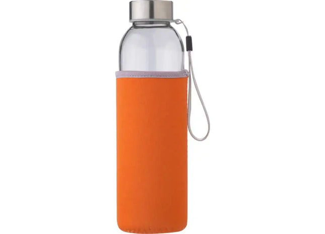 Robuste 500ml Neoprenhülle Nika ummantelte Glasflasche für täglichen Gebrauch TK Gruppe® Grosshandel 