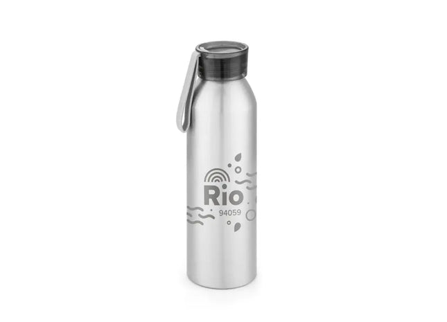 Robuste Aluminium-Trinkflasche RIO, Sportdesign, 660 ml - Satin Silber TK Gruppe® Grosshandel 